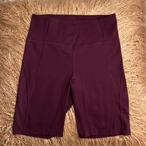 Girlfriend Collective Plum High-Rise Bike Short Sz M